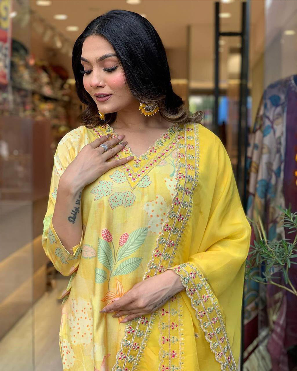 Radiant Yellow Ethnic Suit with Dupatta