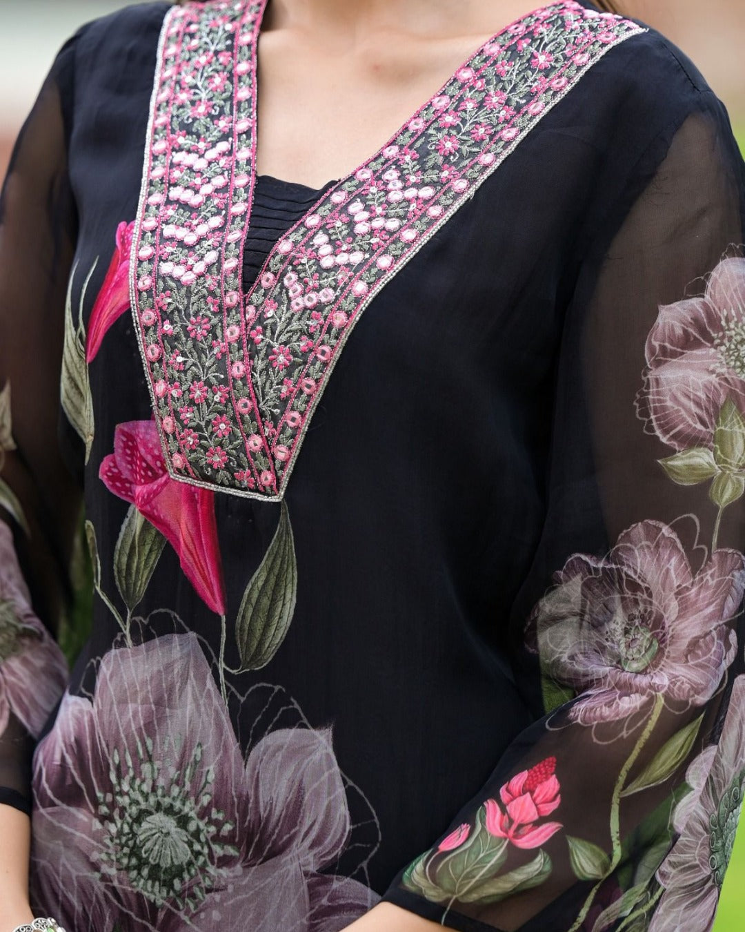 Trendy Roman Silk Kurta Pant Dupatta Set With Printed For Women