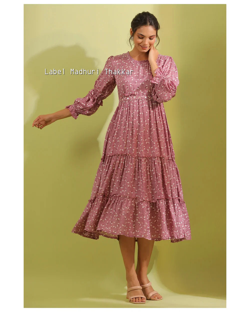 LAVENDER FLORAL MUSLIN DRESS