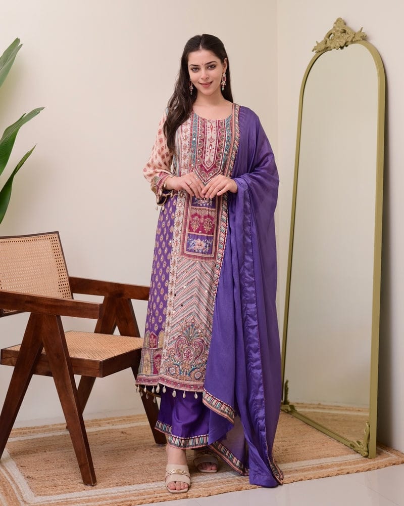 JASOOD FULL ANARKALI KODI  ROUND SET