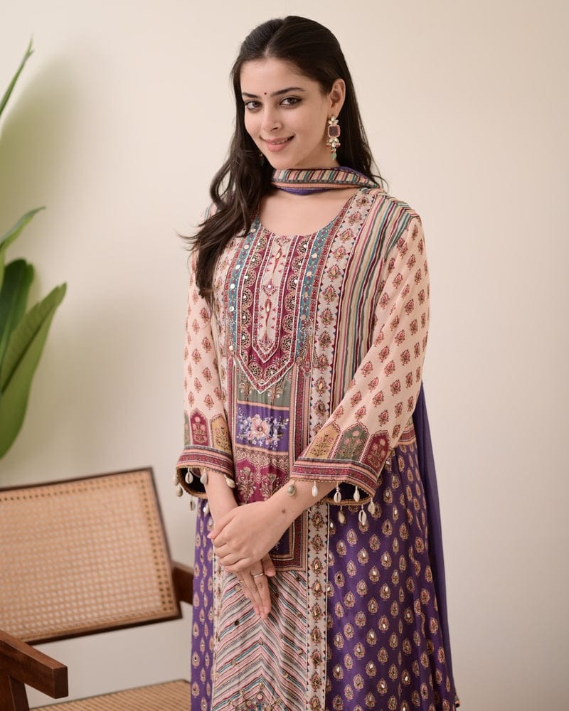 JASOOD FULL ANARKALI KODI  ROUND SET